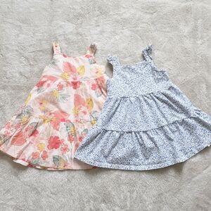 Carter's Floral and Blue Baby Girl Dresses Set